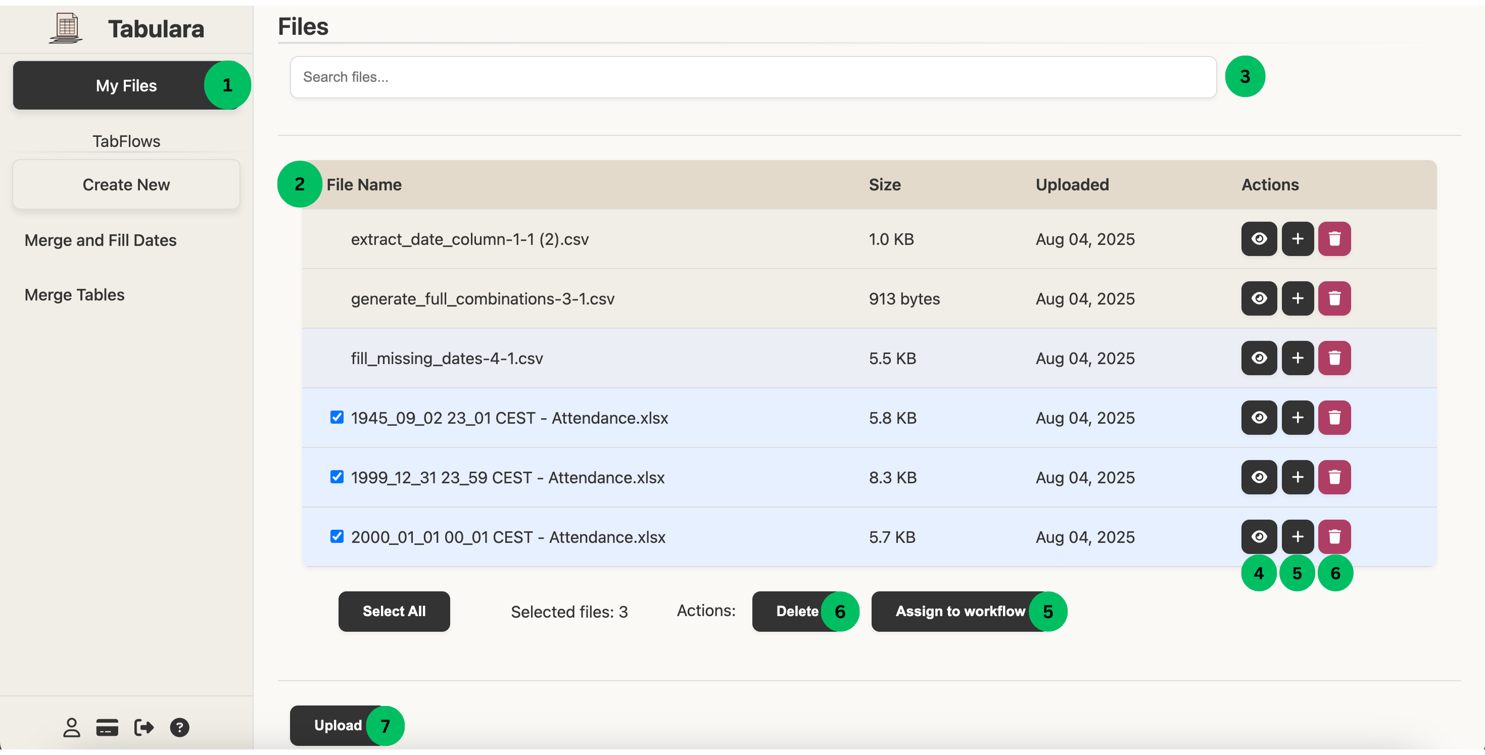 File management interface
